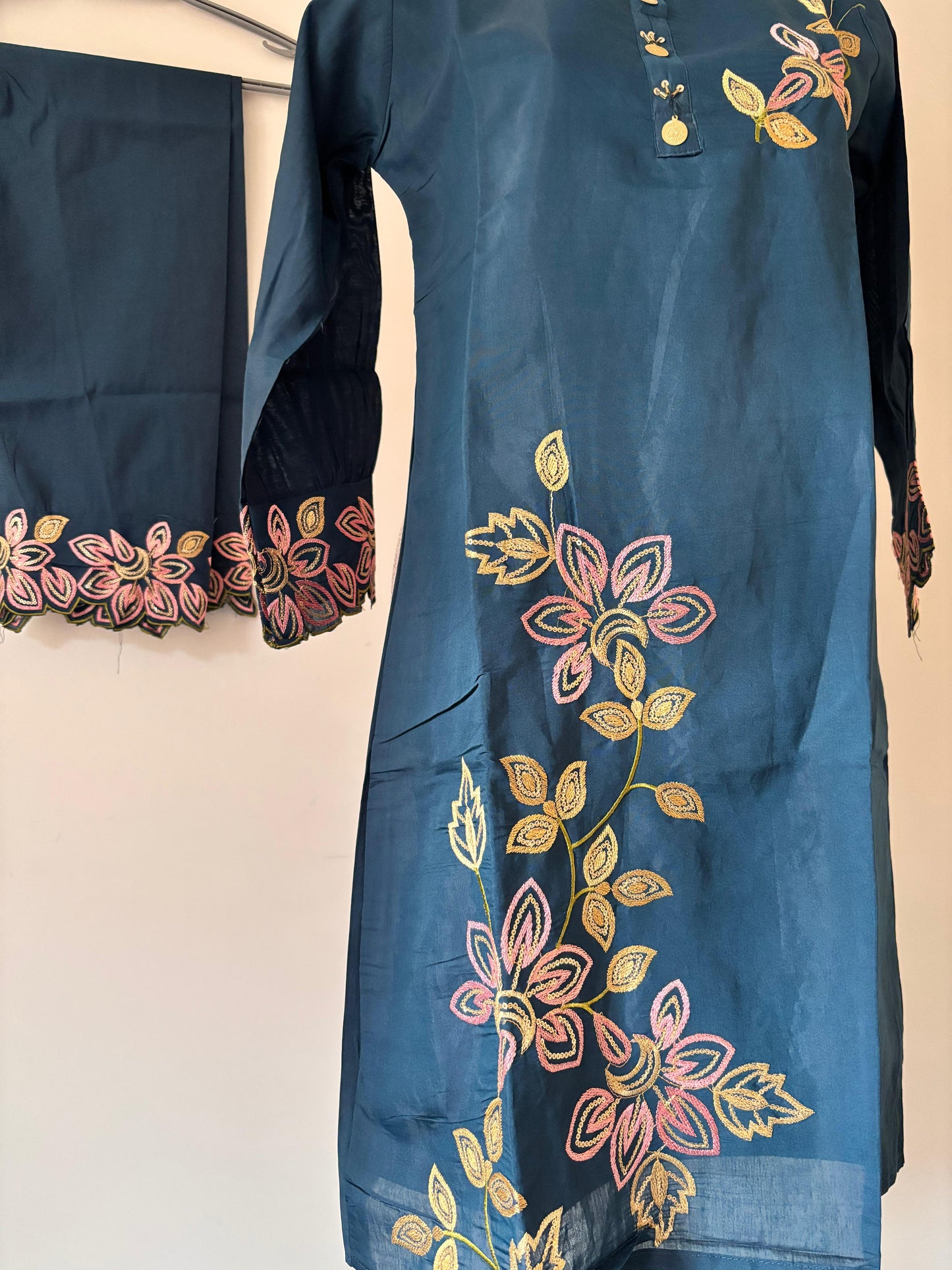 Blue embroidered Coord Set