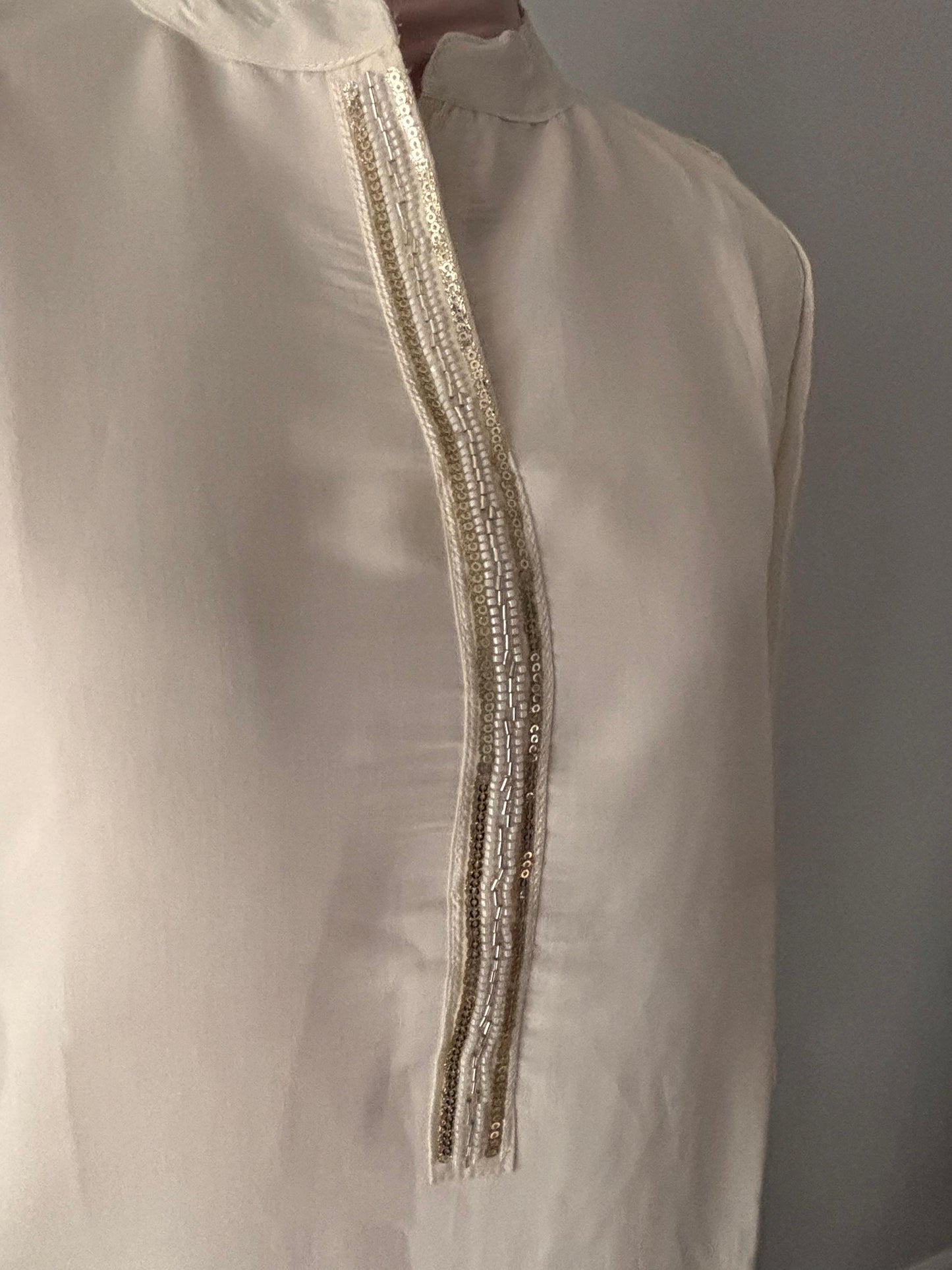 White Coord set with bead work