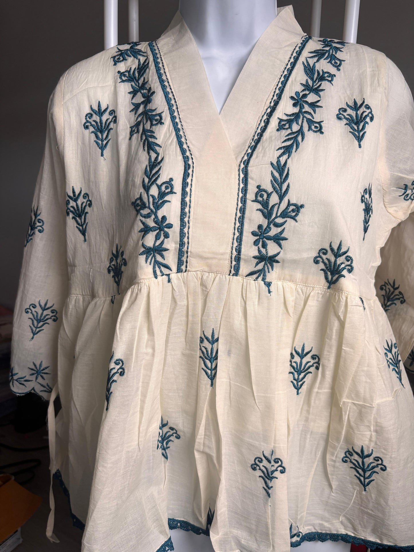 Cotton Mal Embroidered Shirt