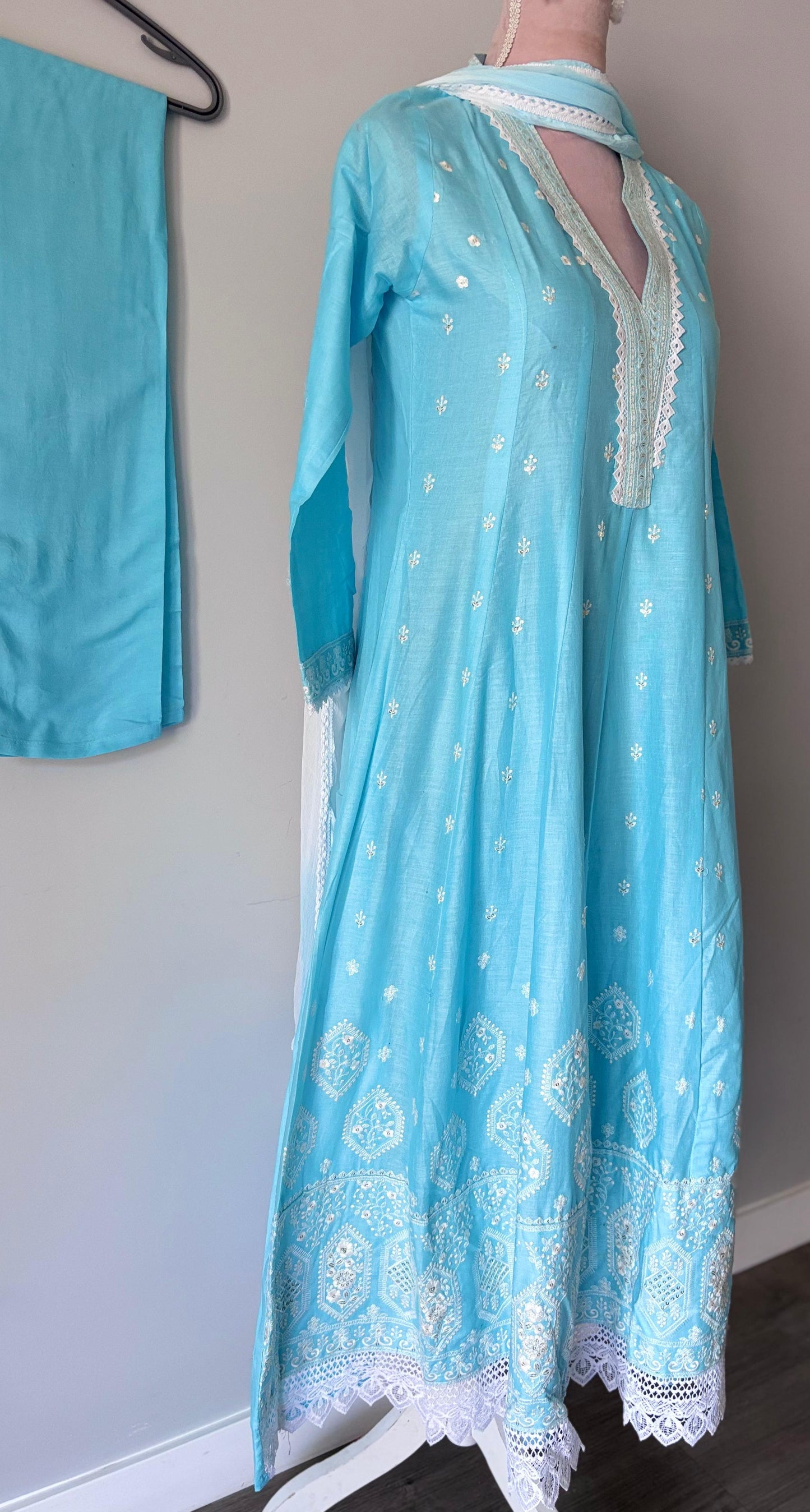 Cotton Anarkali Suit with Dupatta