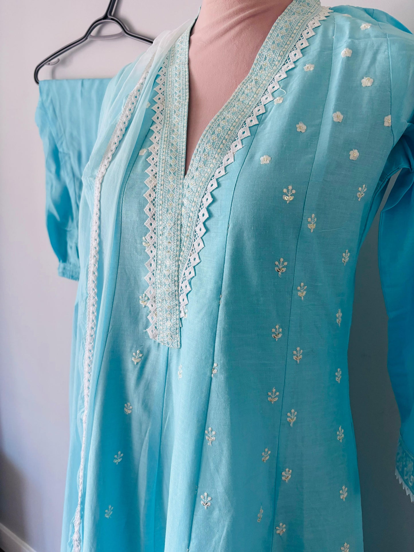Cotton Anarkali Suit with Dupatta