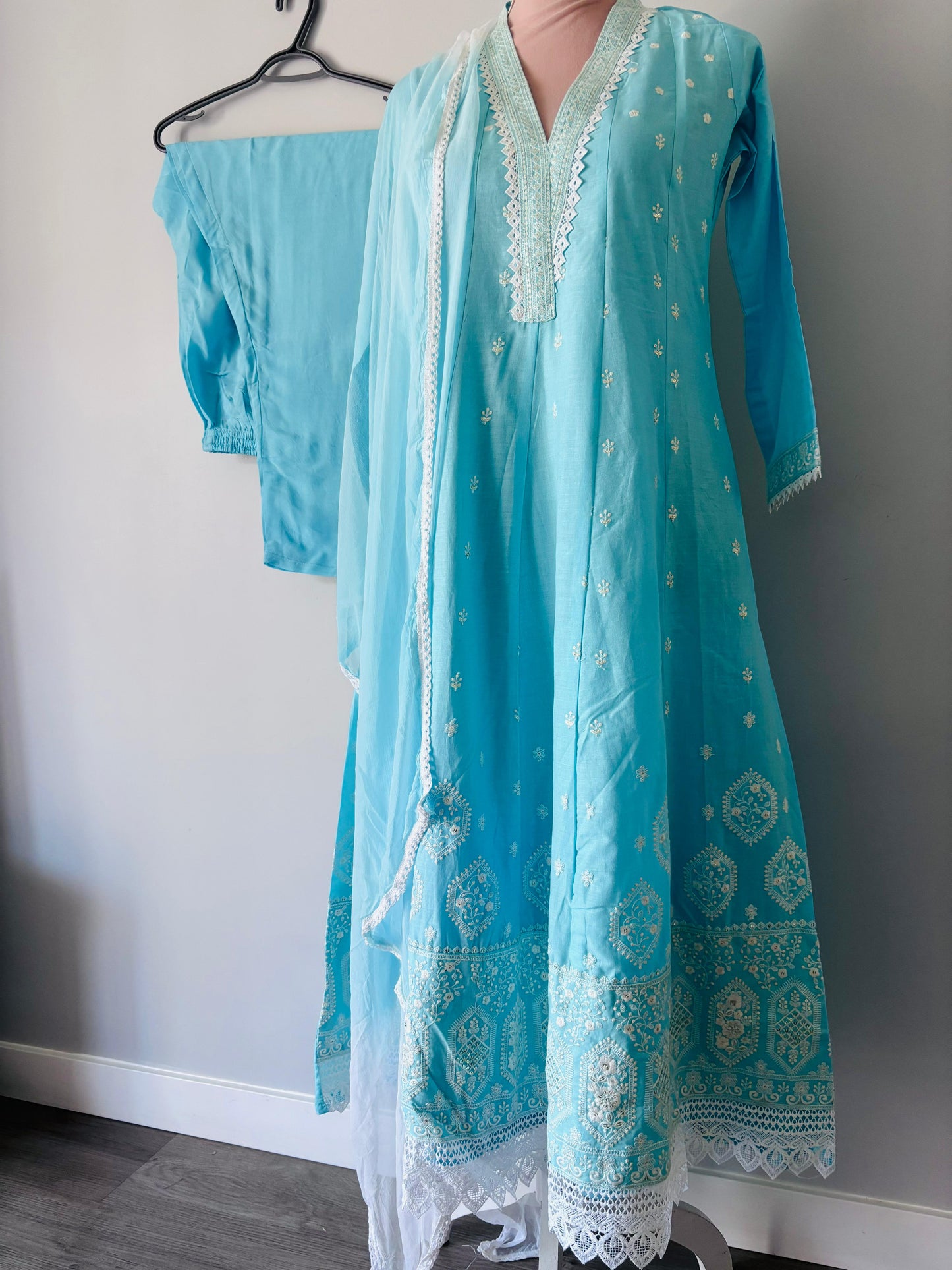 Cotton Anarkali Suit with Dupatta