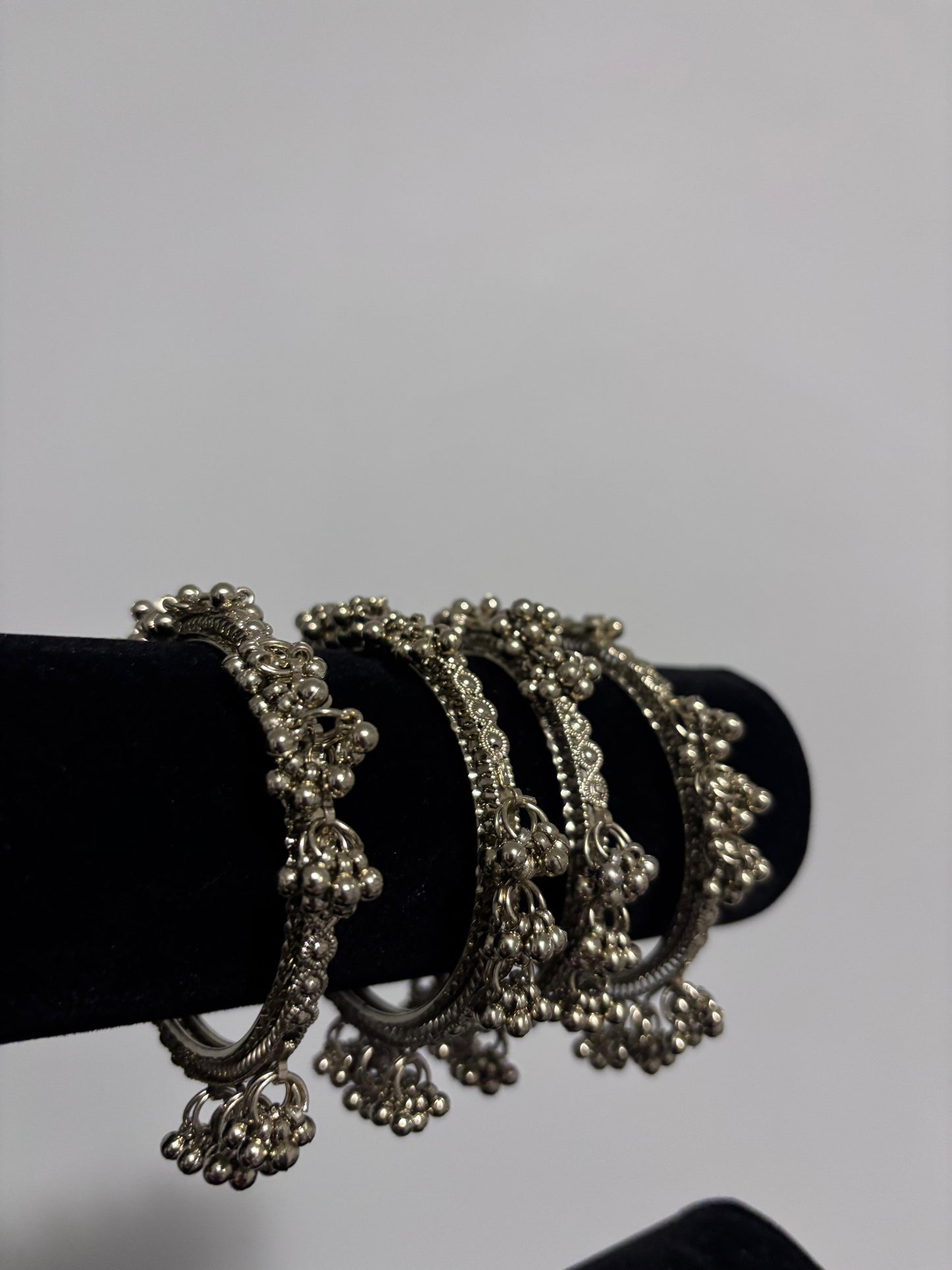 Oxidised Dangling Charms Bangles - 2 Piece