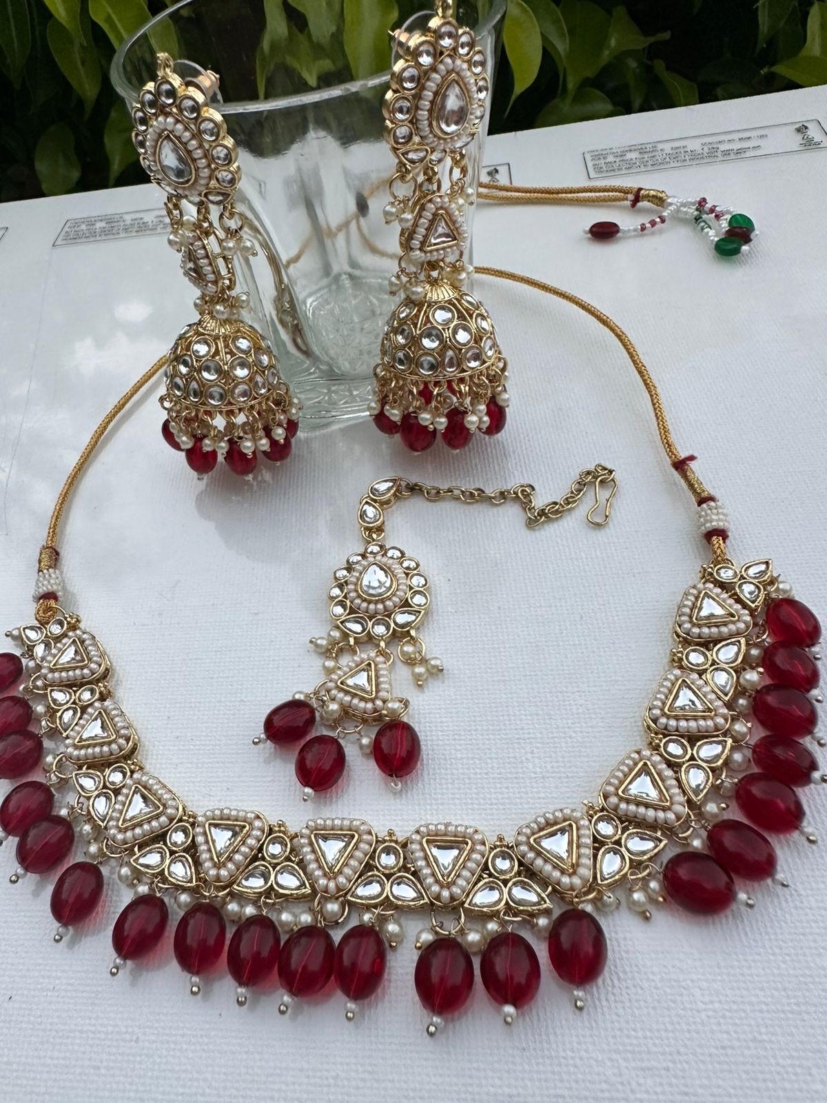 Red Jewelry Set