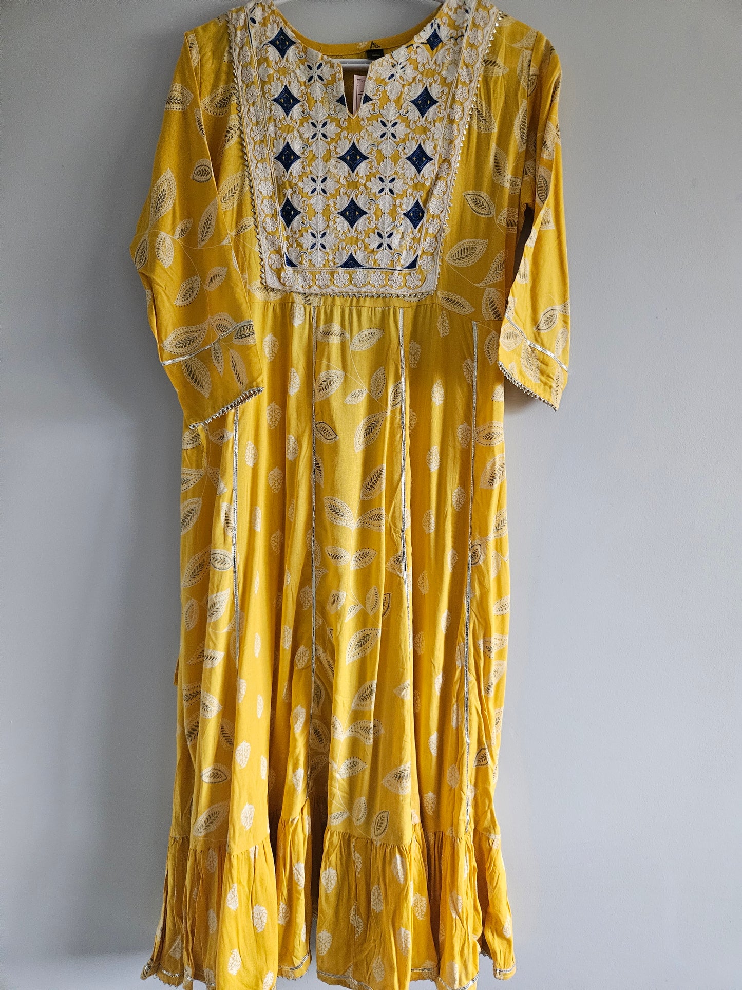 Yellow Dress in Indian Style
