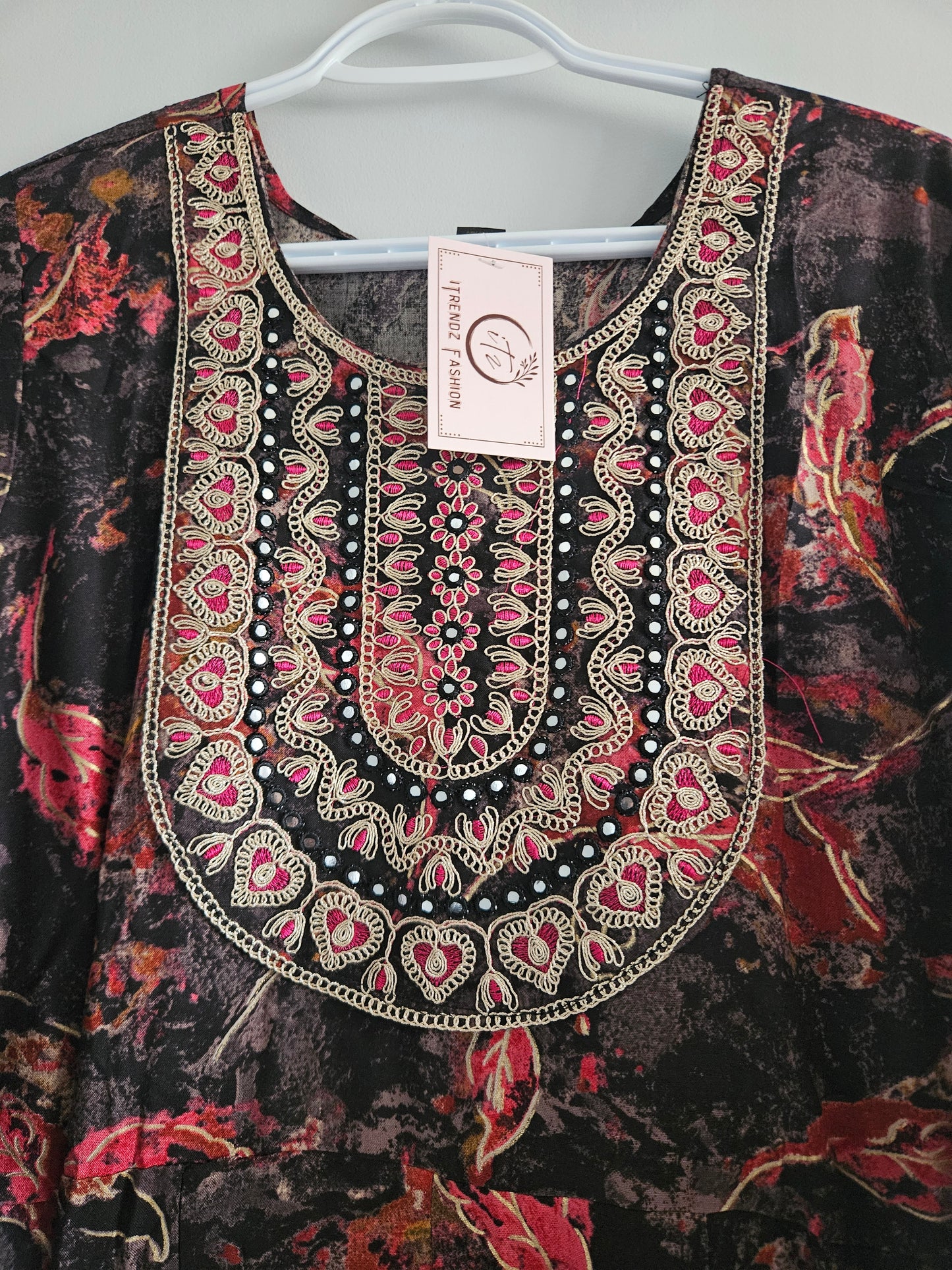 Mirror Embroidered Maxi Dress