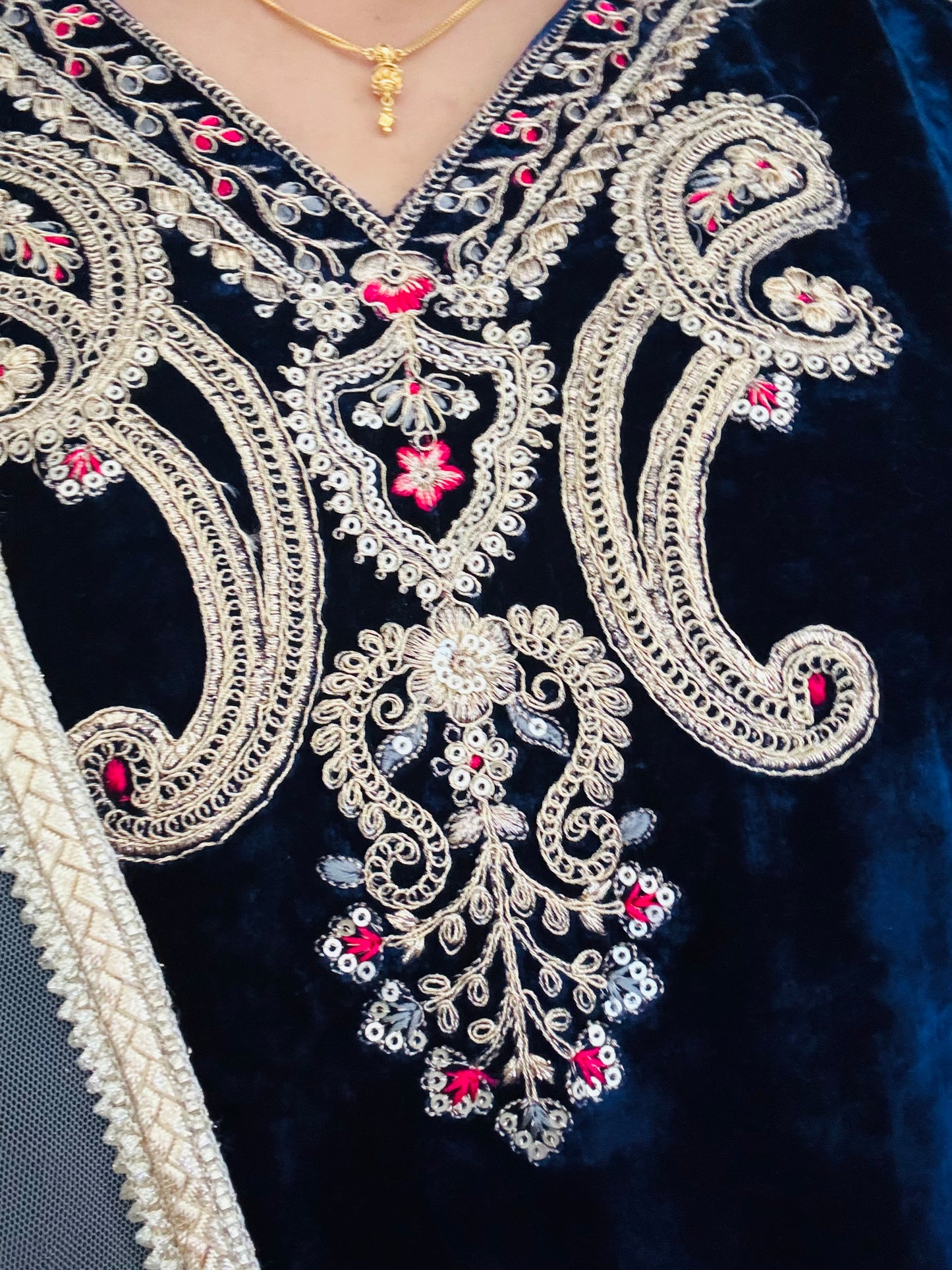 Navy Blue Kurta and Trousers