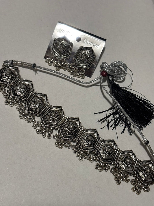 Oxidised Necklace Set