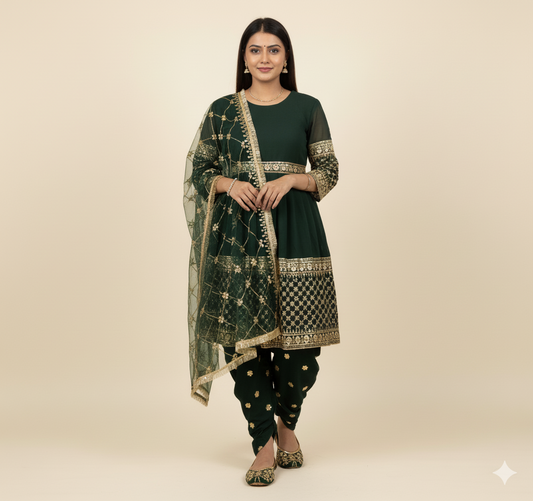 Embroidered Frock Suit