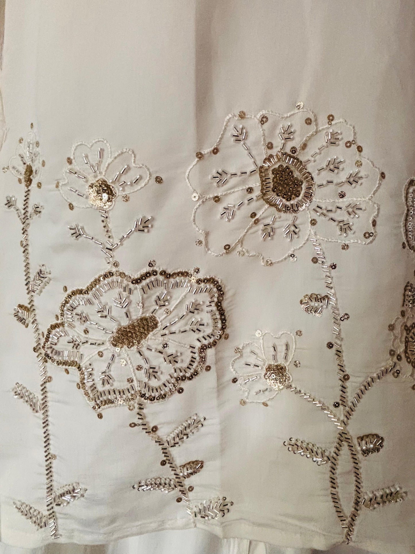 White Coord set with bead work