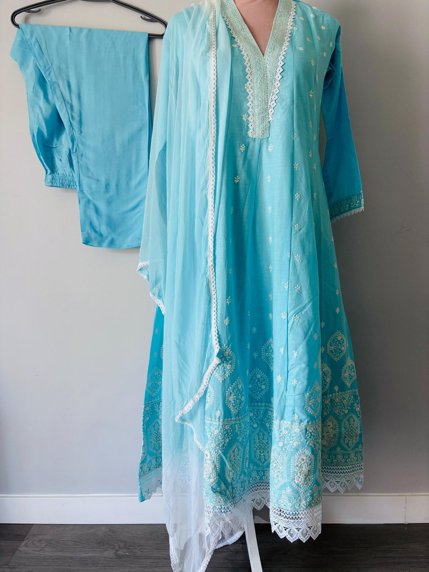 Cotton Anarkali Suit with Dupatta