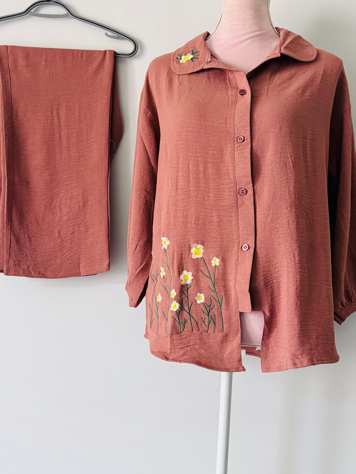 Cotton Embroidered Coord Set