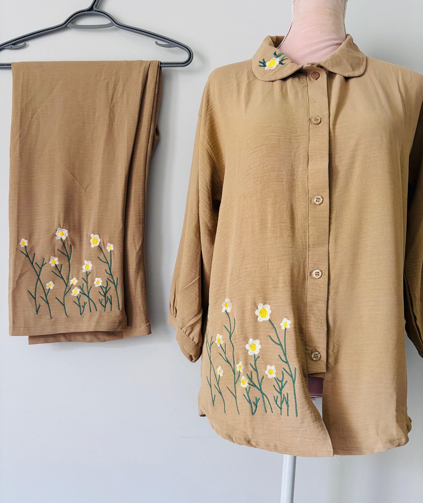 Cotton Embroidered Coord Set