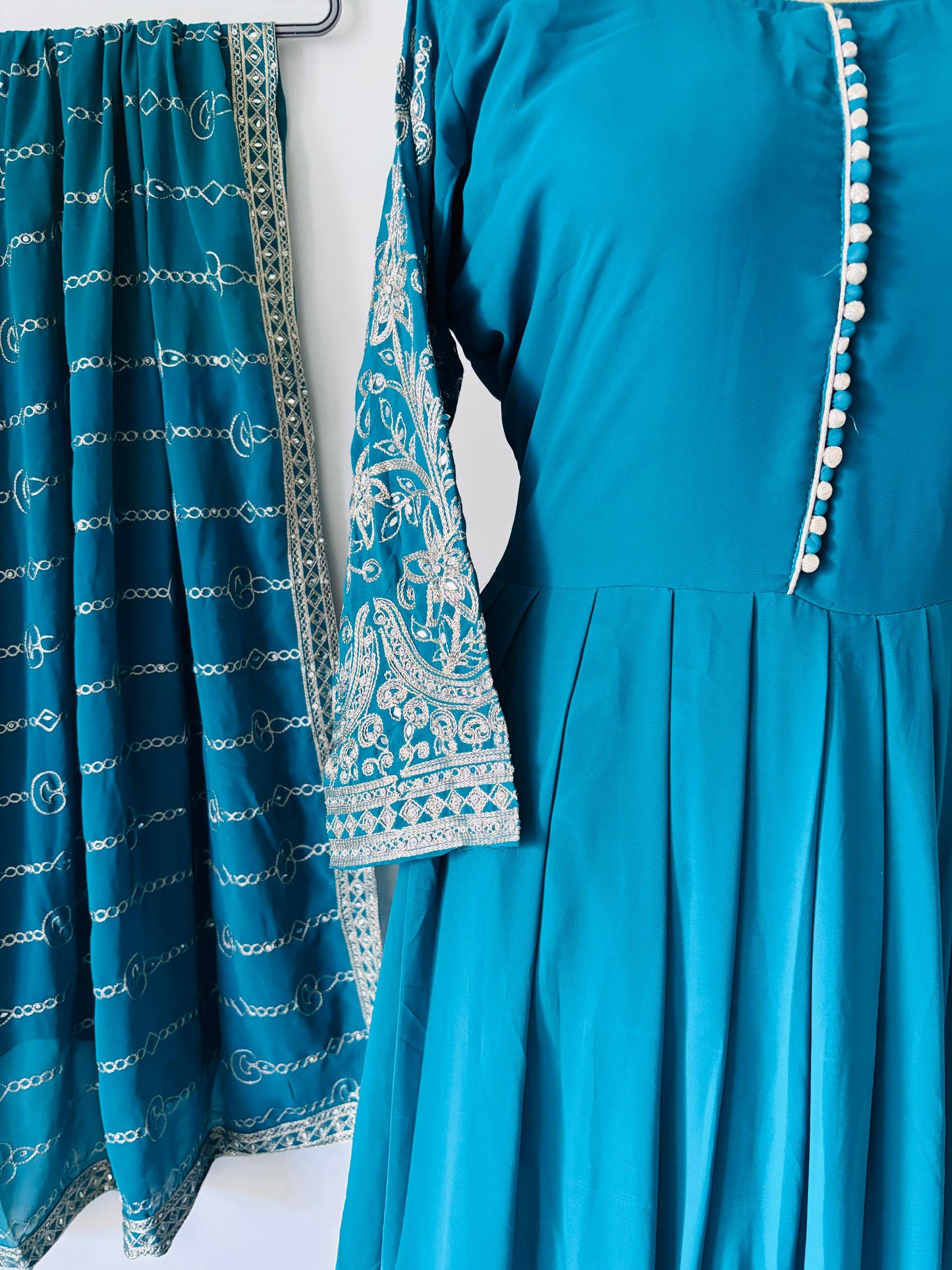 Partywear Embroidered Anarkali Suit (XXL)
