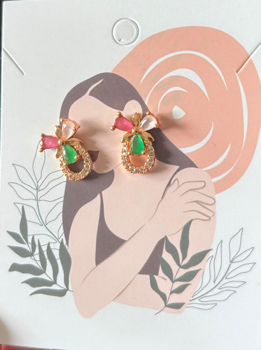 Multicolor Gemstones AD Studs