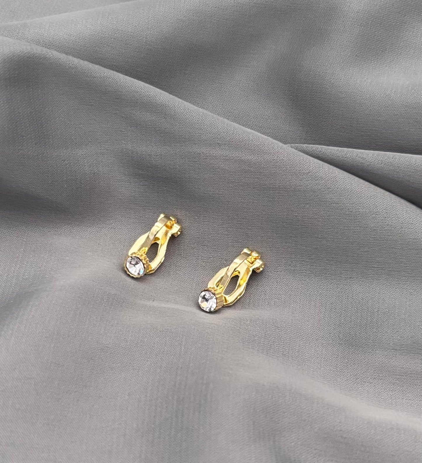 Gemstone Clip on Earrings
