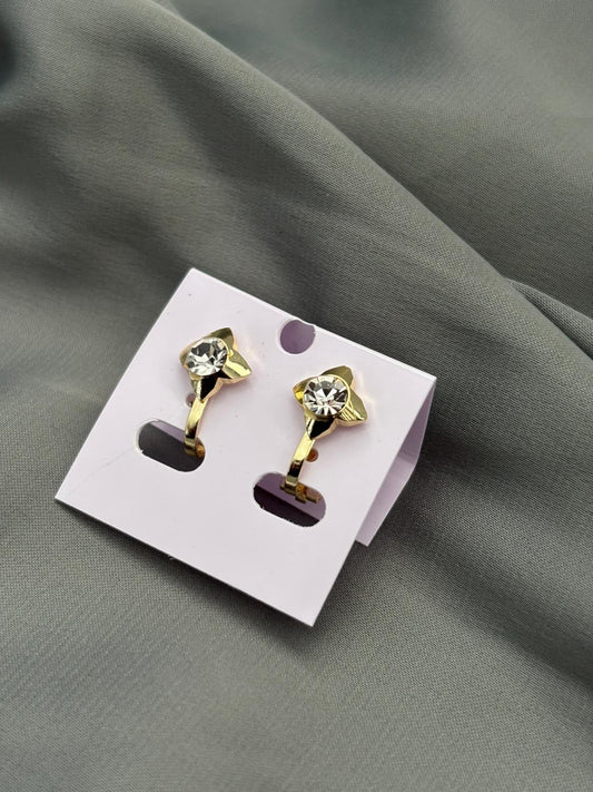 Clip on Flower Earrnings