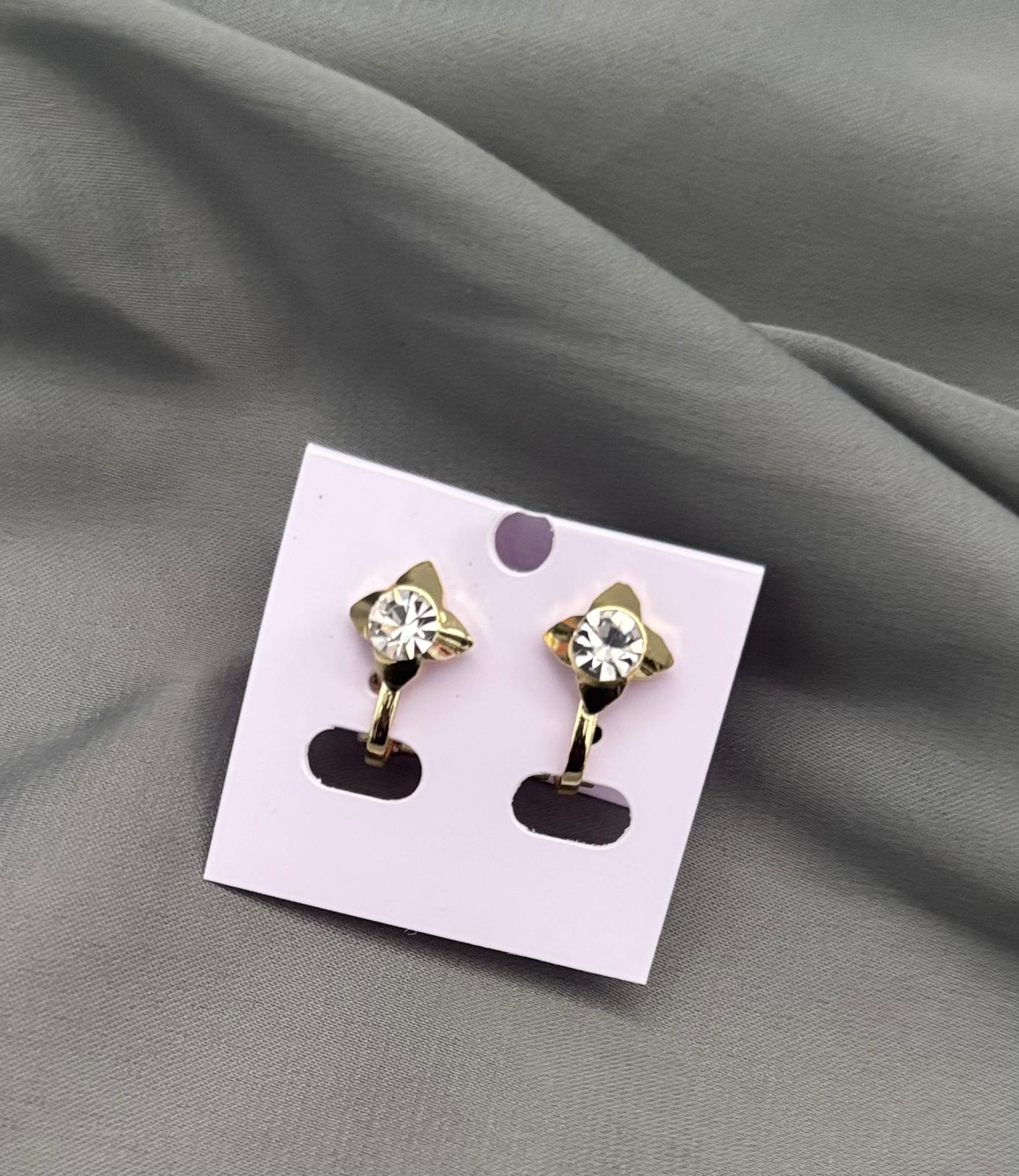 Clip on Flower Earrnings