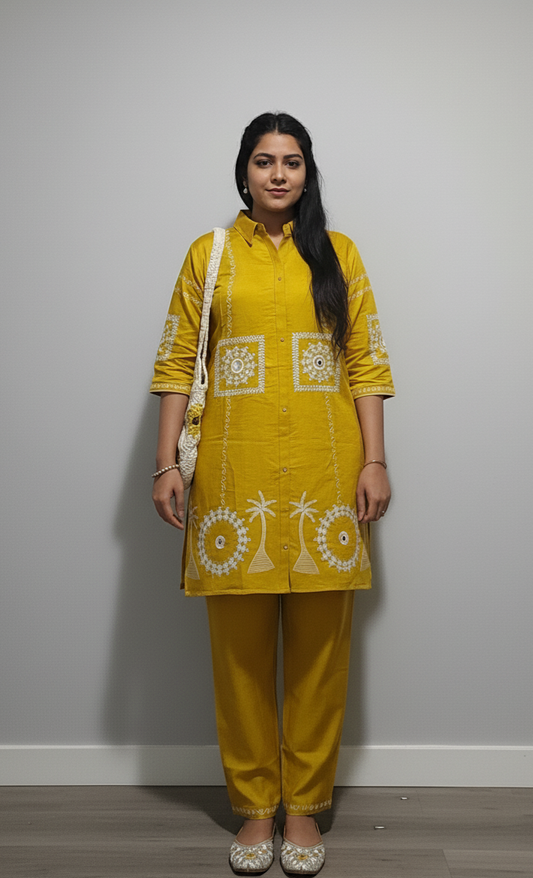 Mirrorwork Embroidery Coord set