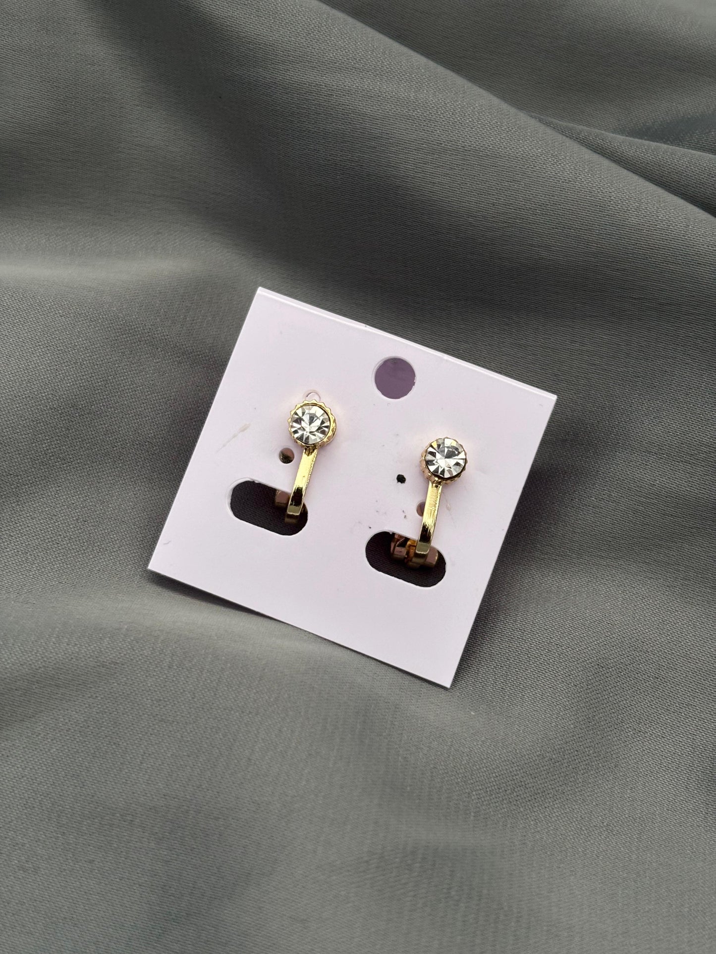 Gemstone Clip on Earrings