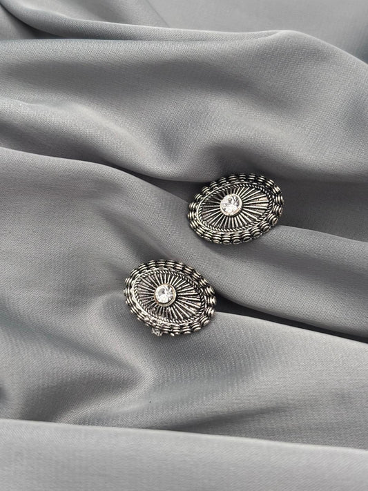 Oval Shaped Clip on Earrings