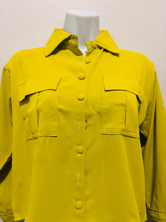 Long Sleeve Collared Utility Shirt