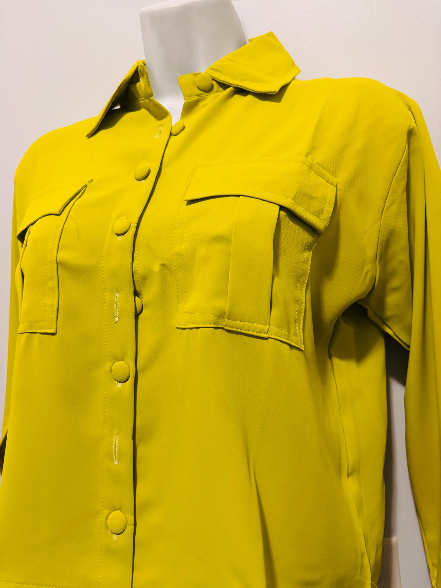 Long Sleeve Collared Utility Shirt