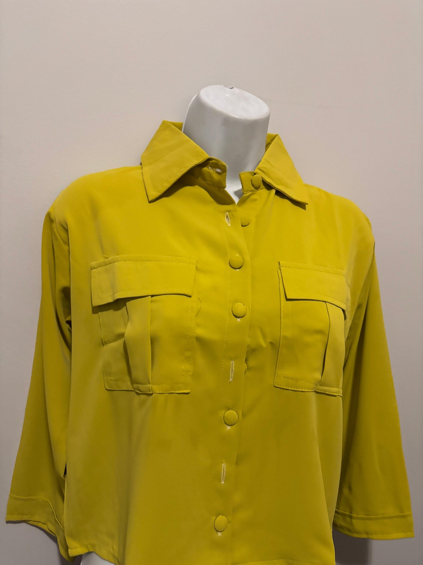 Long Sleeve Collared Utility Shirt