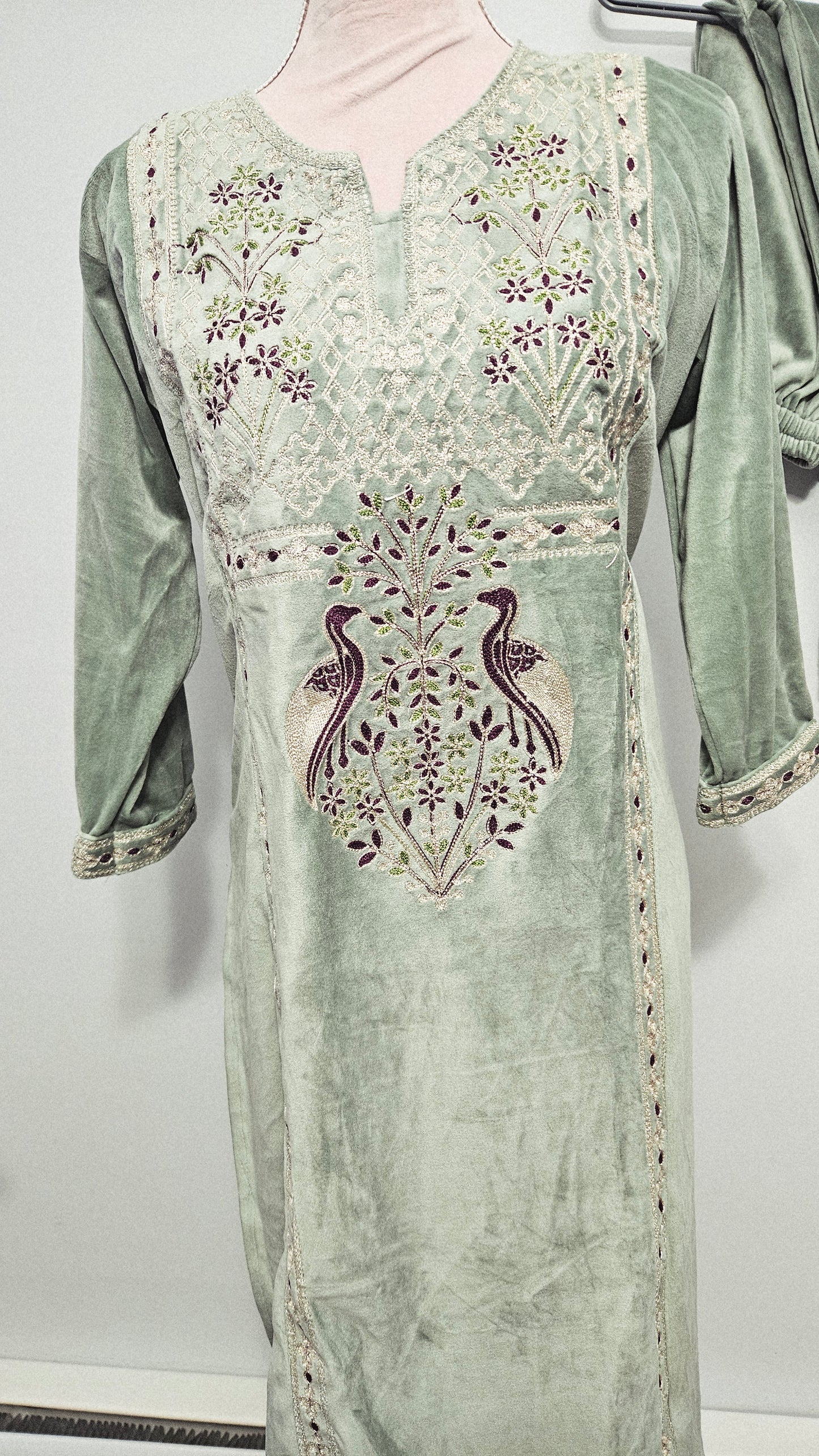 Sage Green Velvet